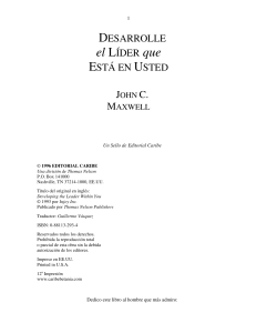 DESARROLLE el LÍDER que  ESTÁ EN USTED